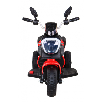 Motorek Fast Tourist na akumulator dla dzieci Czerwony + Audio + Światła + Ekoskóra